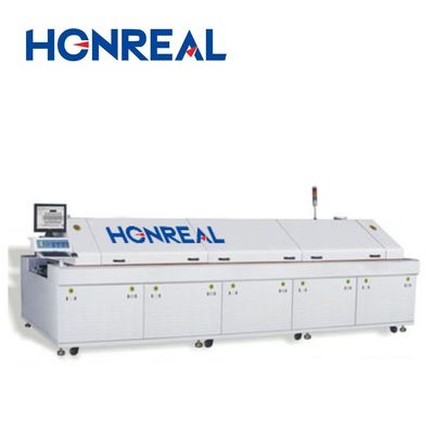 10 zonas SMT máquina de soldadura de reflujo, PCB SMD reflujo horno de aire caliente convección