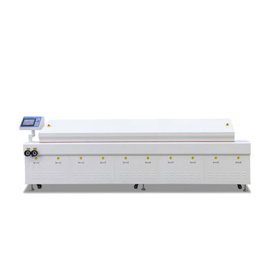Máquina de soldadura por reflujo SMT de 8 zonas con control PLC de pantalla táctil