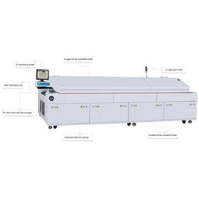 Máquina de soldadura de reflujo SMT SMD industrial Control PLC ancho de PCB de 400 mm